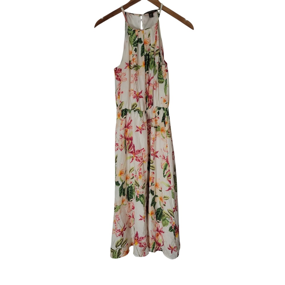Tommy Bahama White Floral Halter Midi Dress